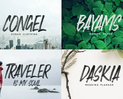 Faceback - SVG Brush Font