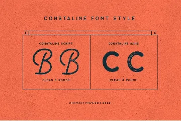 Constaline - Monoline Script & Sans font