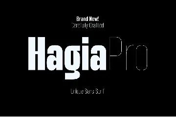 Hagia Pro Unique Sans Serif font