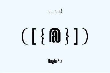 Hagia Pro Unique Sans Serif font