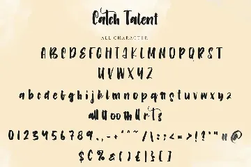 Catch Talent | Modern Handwritten Font