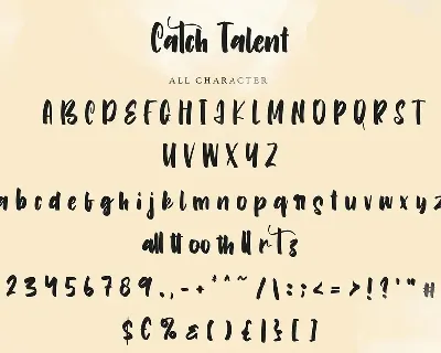 Catch Talent | Modern Handwritten Font