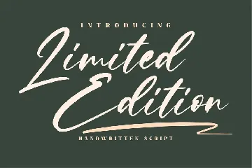 Limited Edition Signature Script font