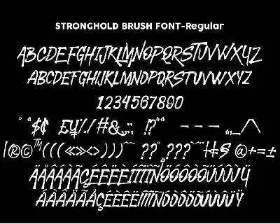 STRONGHOLD Brush font