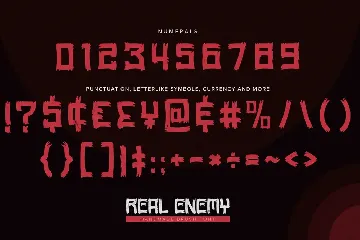 Real Enemy - Handmade Brush Font