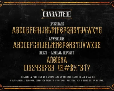 Black vision font