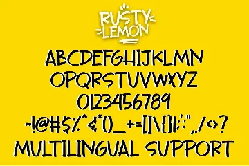 Rusty Lemon font