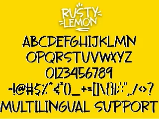 Rusty Lemon font