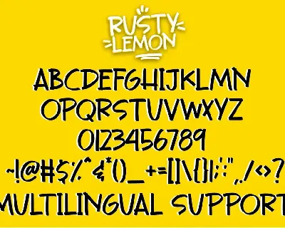 Rusty Lemon font