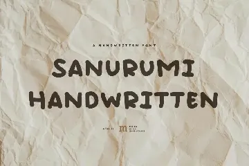 Sanurumi Handwritten | A Handwritten Font