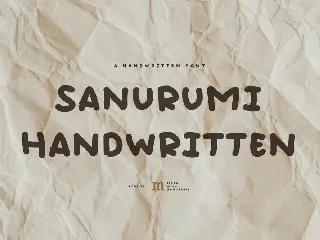 Sanurumi Handwritten | A Handwritten Font