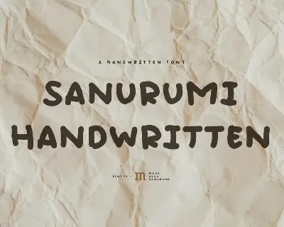 Sanurumi Handwritten | A Handwritten Font