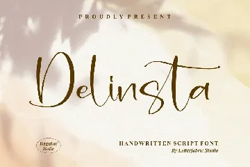 Delinsta Handwritten Script Font