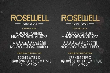 Rosewell font