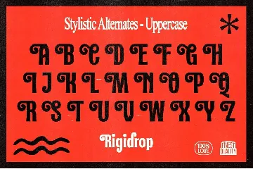 Rigidrop - Retro Ornamental Fonts