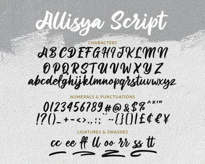 Allisya Brush Script font