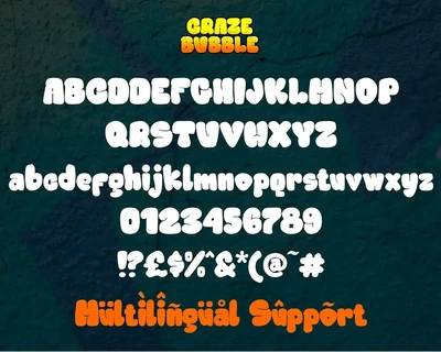 Craze Bubble - Thick Graffiti Font