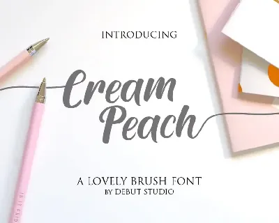 Cream Peach font