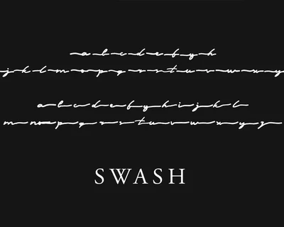 Rendering - Modern Signature Font