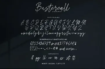 Bustercall - Signature Script font