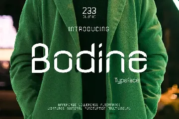 Bodine Futuristic Stamp Font