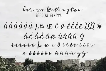 Carissa Wellington font