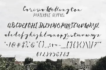 Carissa Wellington font