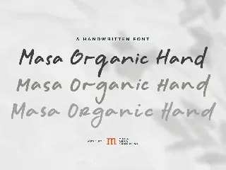 Masa Organic Hand | A Handwritten Font