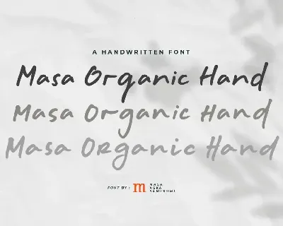 Masa Organic Hand | A Handwritten Font