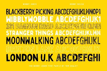 Bobby Jones â€“ 16 Quirky Handwritten Fonts