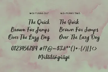 Wolesbro font