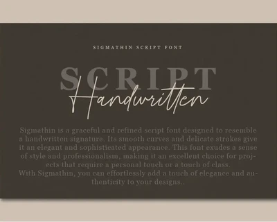 Sigmathin - Signature Script Font