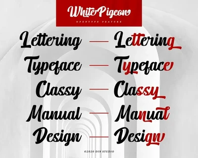 White Pigeon font