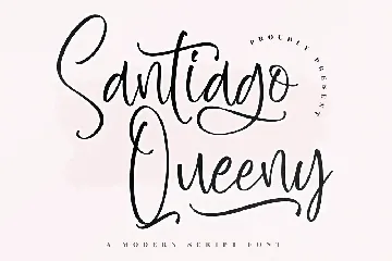 Santiago Queeny Script Font