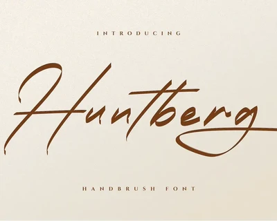 Huntberg Stylish Handdraw Font