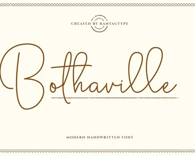 Bothaville Modern Handwritten Font