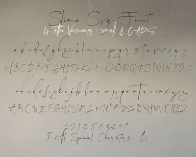 Slime SVG Script Font