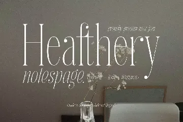 Heafthery Notespage Serif Font