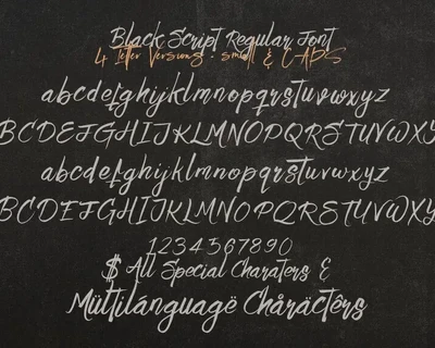 Black Script SVG Bold Brush Font