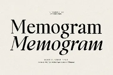 Memogram Modern Serif Font