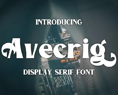 Avecrig Display font