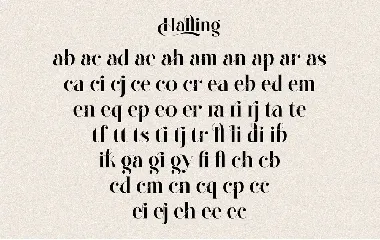 Halling font