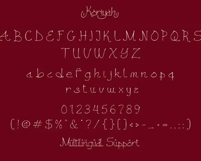 Koriyah font
