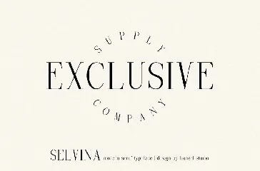 Selvina | a classic serif font