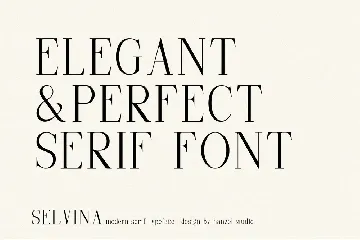 Selvina | a classic serif font