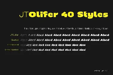 JT Olifer | Sans 40 Fonts Family