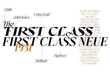 First Class - Luxury Serif font