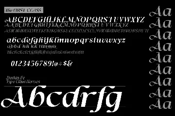 First Class - Luxury Serif font