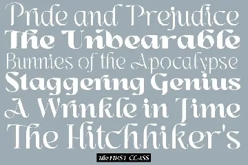 First Class - Luxury Serif font