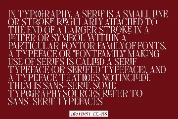 First Class - Luxury Serif font